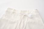 White Tencel Shorts