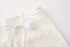 White Tencel Shorts