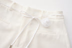 White Tencel Shorts