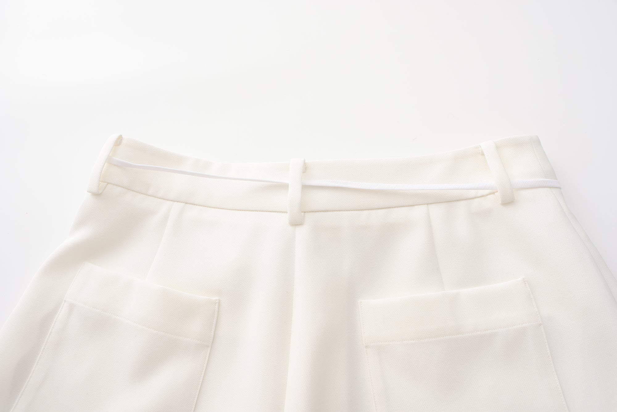 White Tencel Shorts