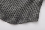 Gray Knit Patchwork Base Layer