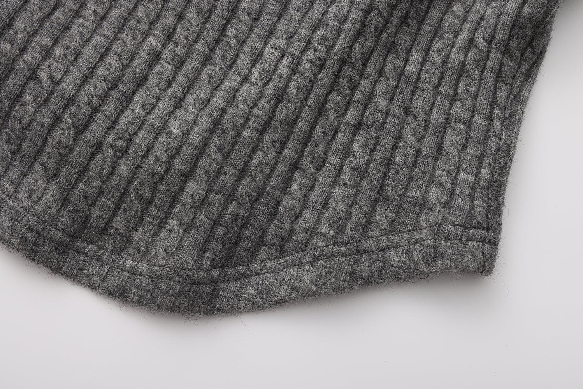 Gray Knit Patchwork Base Layer