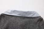 Gray Knit Patchwork Base Layer