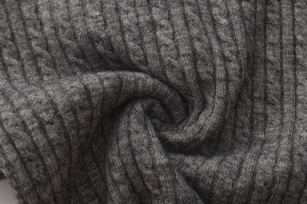 Gray Knit Patchwork Base Layer