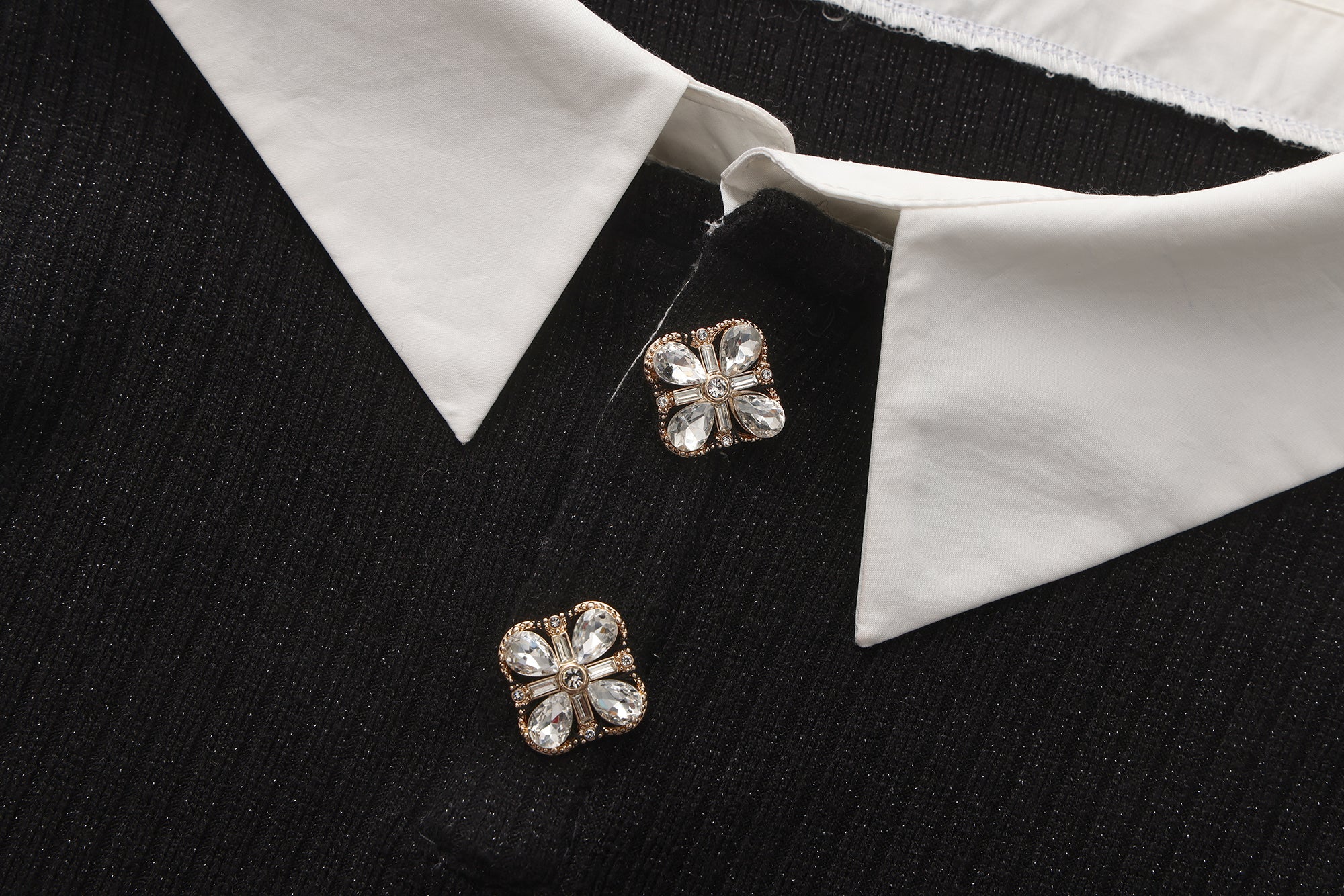 Black Knit Patchwork Base Layer