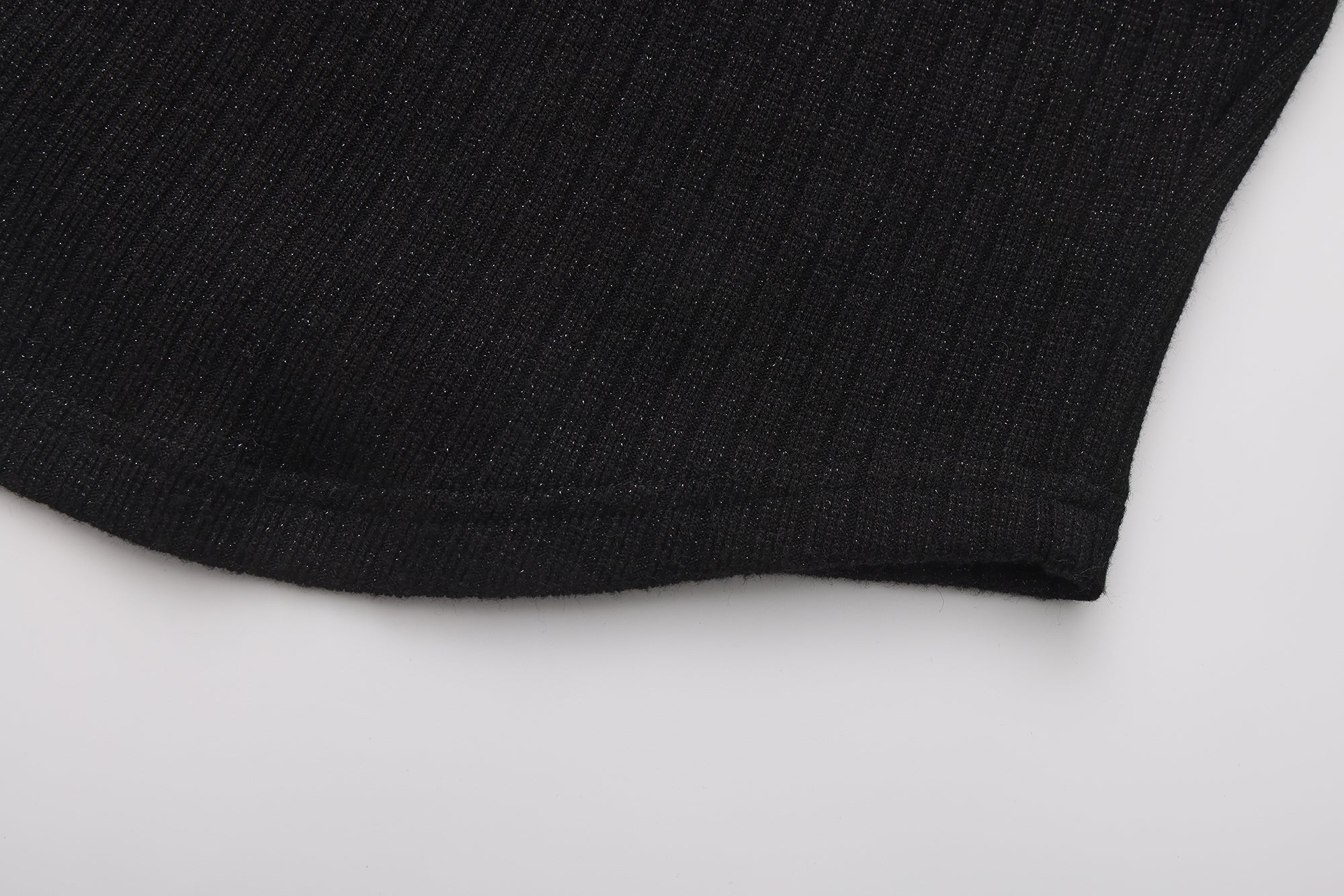 Black Knit Patchwork Base Layer