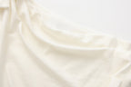 Off-White One-Shoulder Iris Floral Knit Top