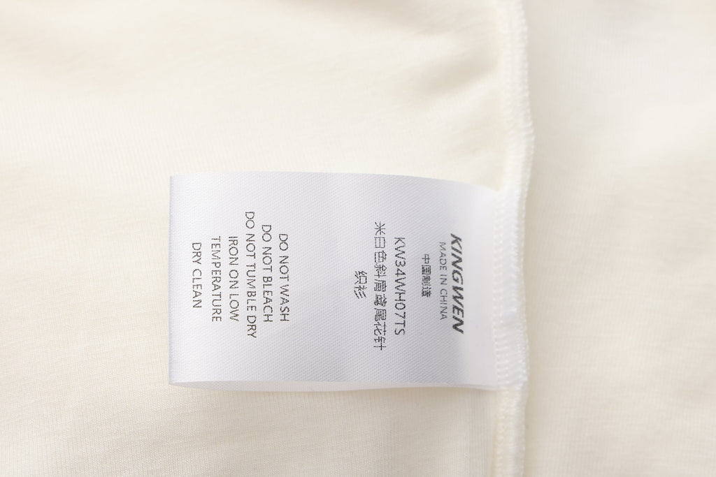 Off-White One-Shoulder Iris Floral Knit Top