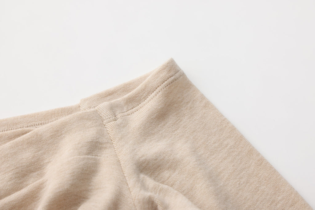 Light Camel One-Shoulder Iris Floral Knit Top