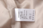 Light Grey Stand Collar Double-Breasted Chain Trench Coat