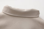 Light Grey Stand Collar Double-Breasted Chain Trench Coat