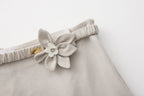 Light Grey A-Line Skirt with Beaded