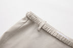 Light Grey A-Line Skirt with Beaded