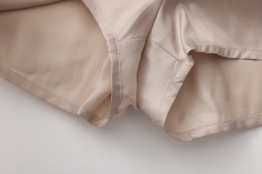 Light Grey A-Line Skirt with Beaded