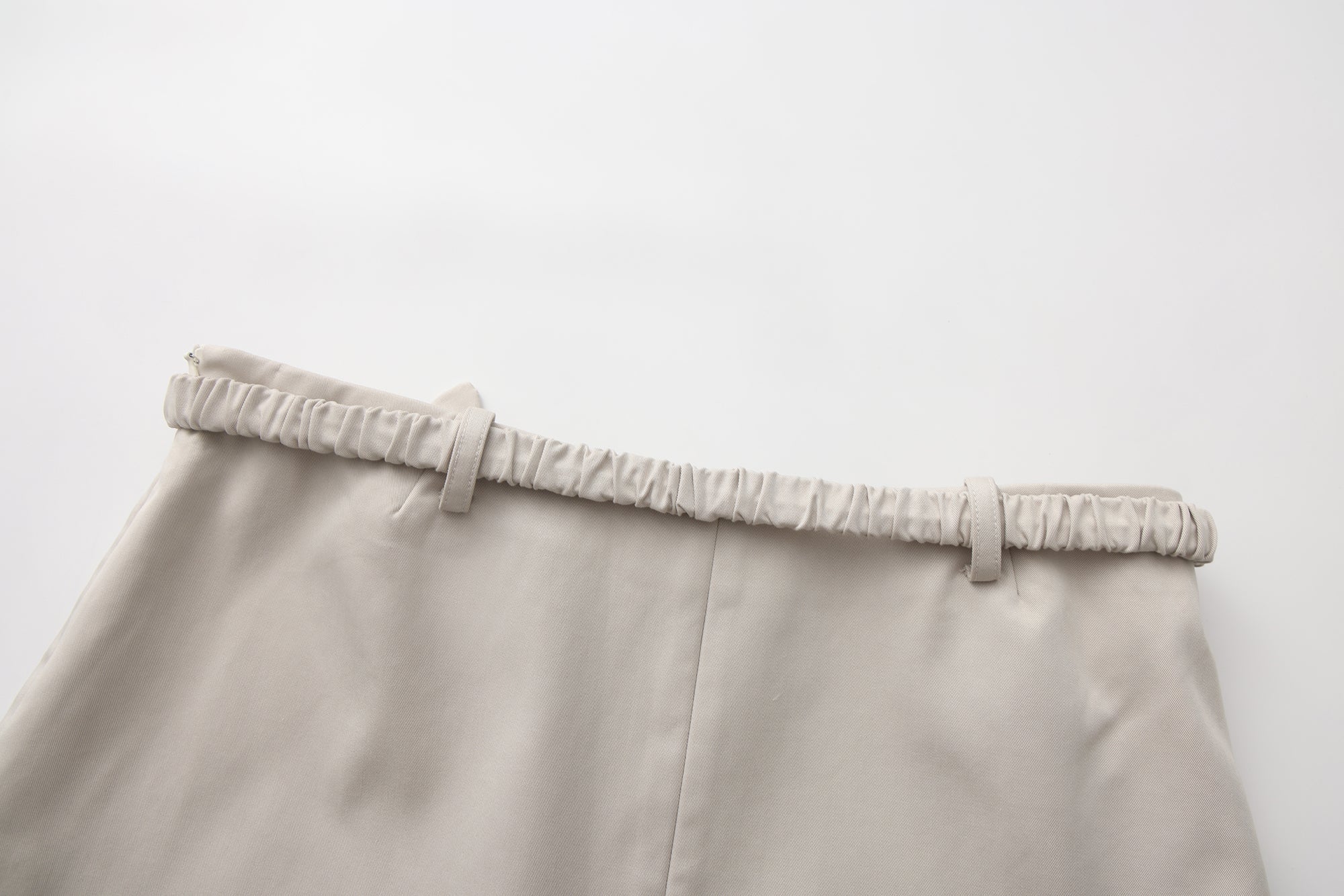 Light Grey A-Line Skirt with Beaded
