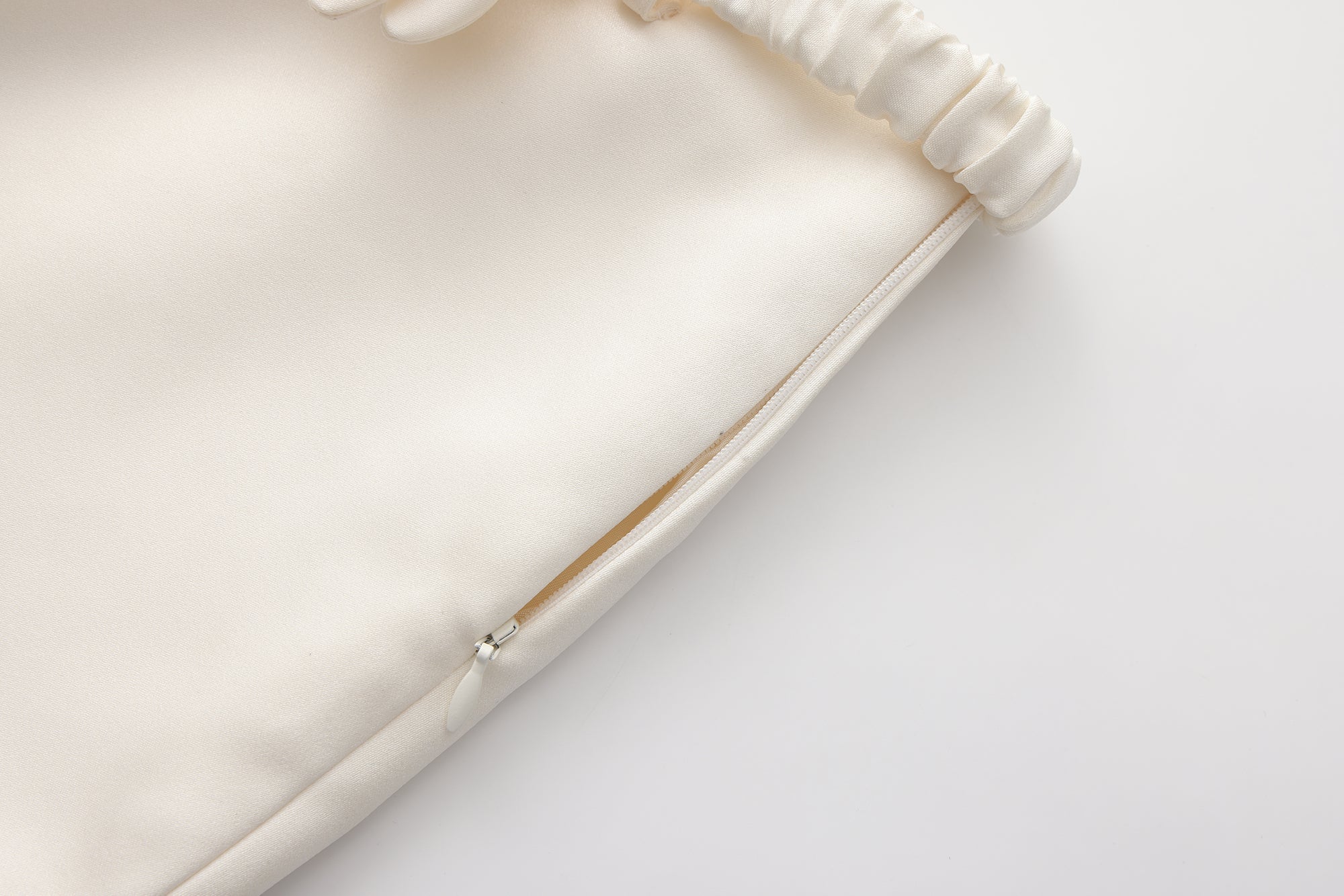 White A-Line Skirt with Beaded
