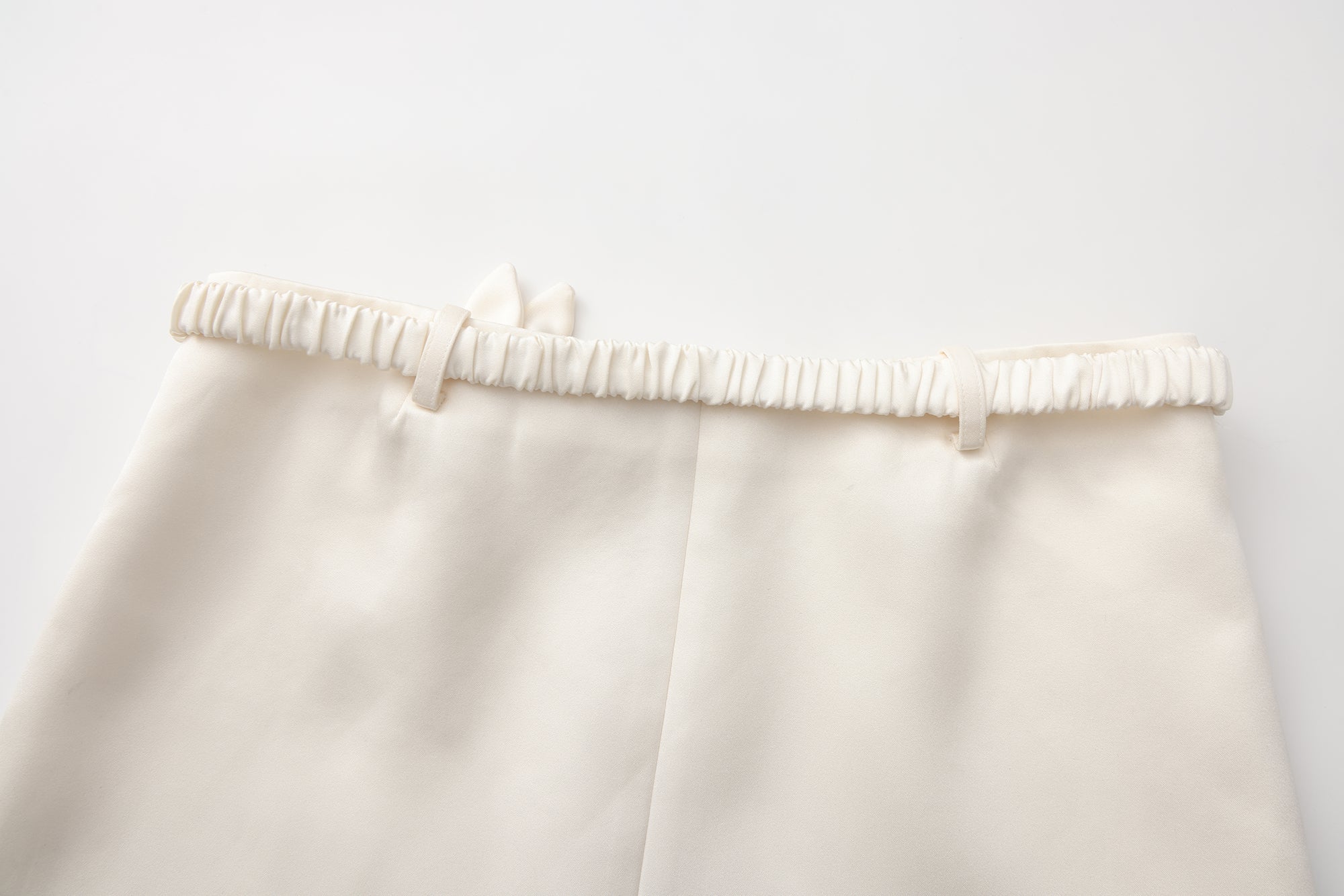 White A-Line Skirt with Beaded