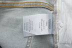 Light Blue Slim Fit Flare Jeans with Metal Buckle