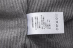 Grey Spliced Furry Collar Gold Button Cardigan