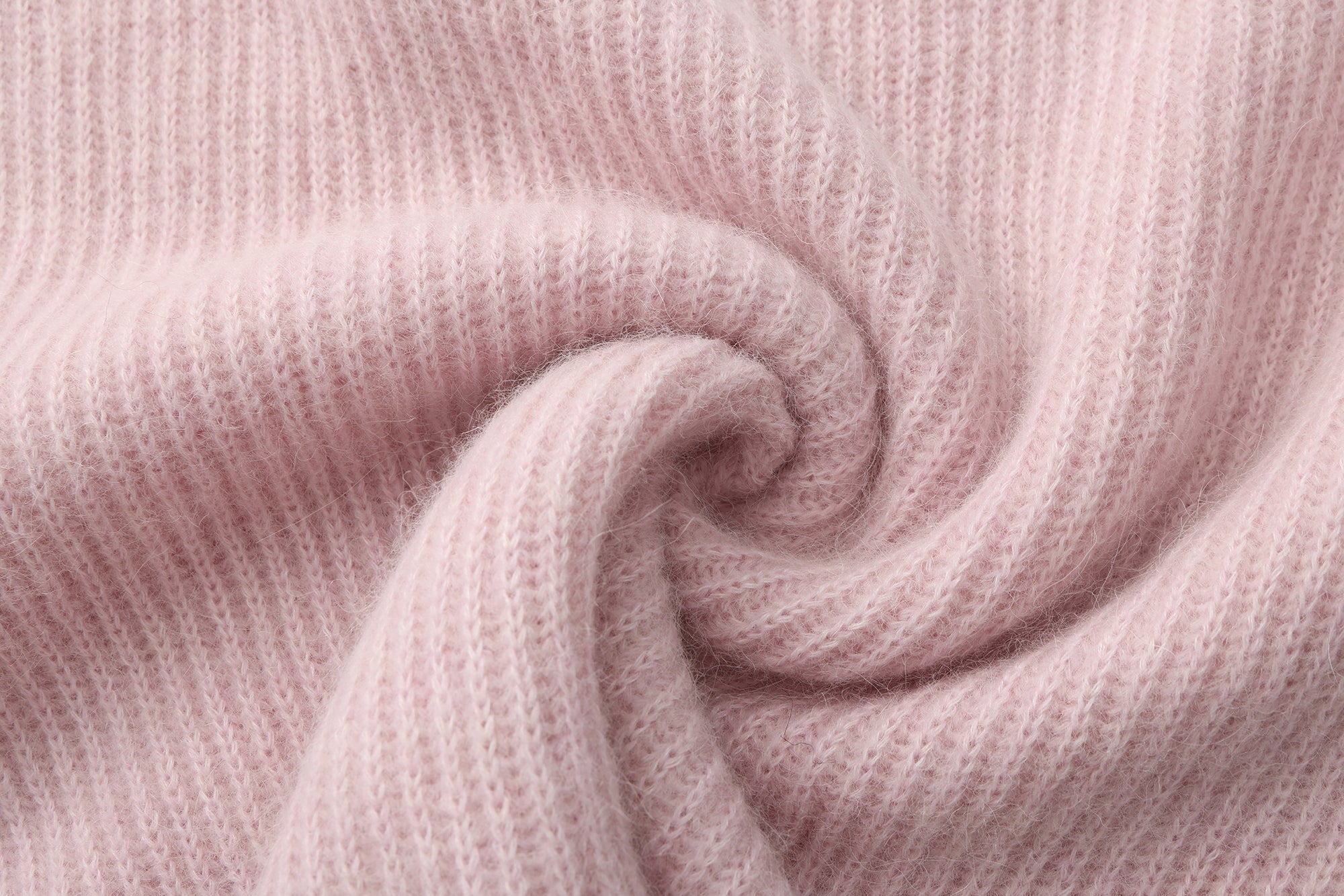 Pink Off-Shoulder Leather Buckle Iris Pattern Sweater