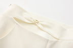Off-White Bow Hollow Spliced Straight-Leg Pants