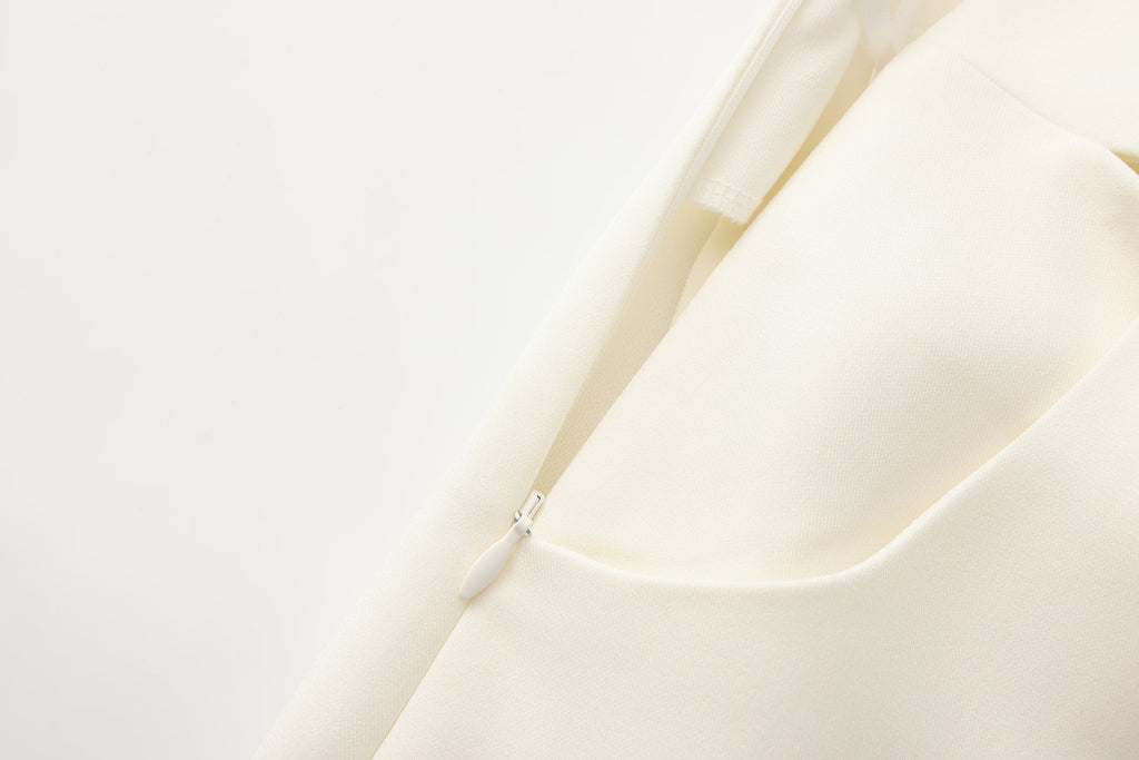 Off-White Bow Hollow Spliced Straight-Leg Pants