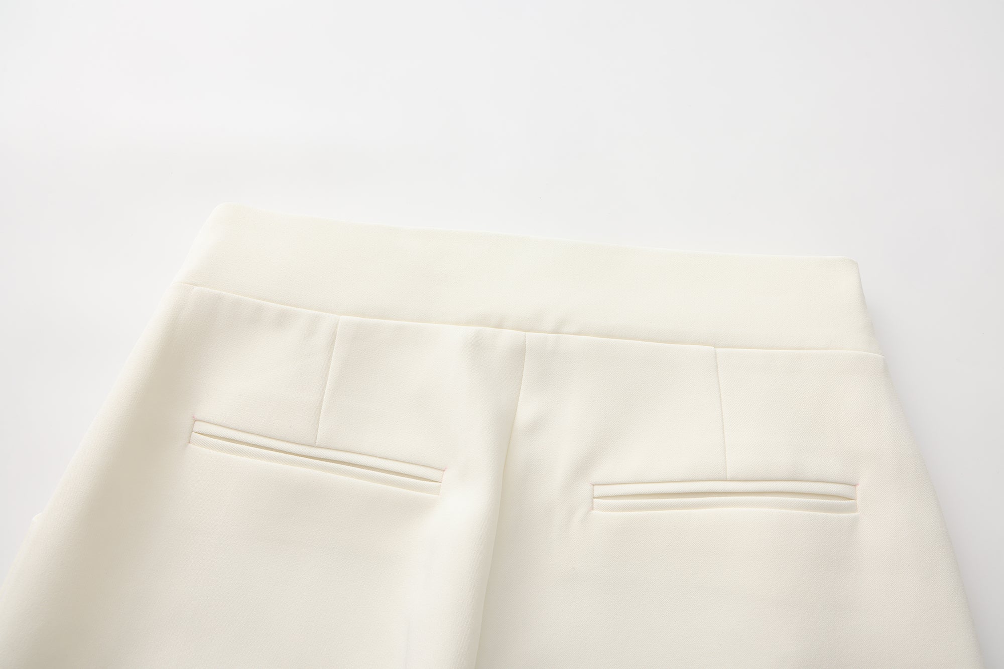 Off-White Bow Hollow Spliced Straight-Leg Pants