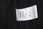 Black Oversized Knit Chain Detail Gold Button Cardigan Coat