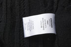 Black Oversized Knit Chain Detail Gold Button Cardigan Coat