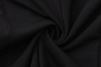 Black Cowl Neck Gold Button Ribbon Blouse