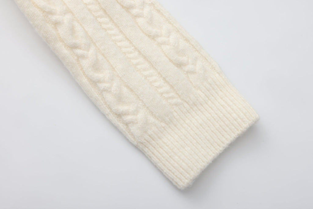 White Iris Pearl Knit Cape Cardigan / Pants