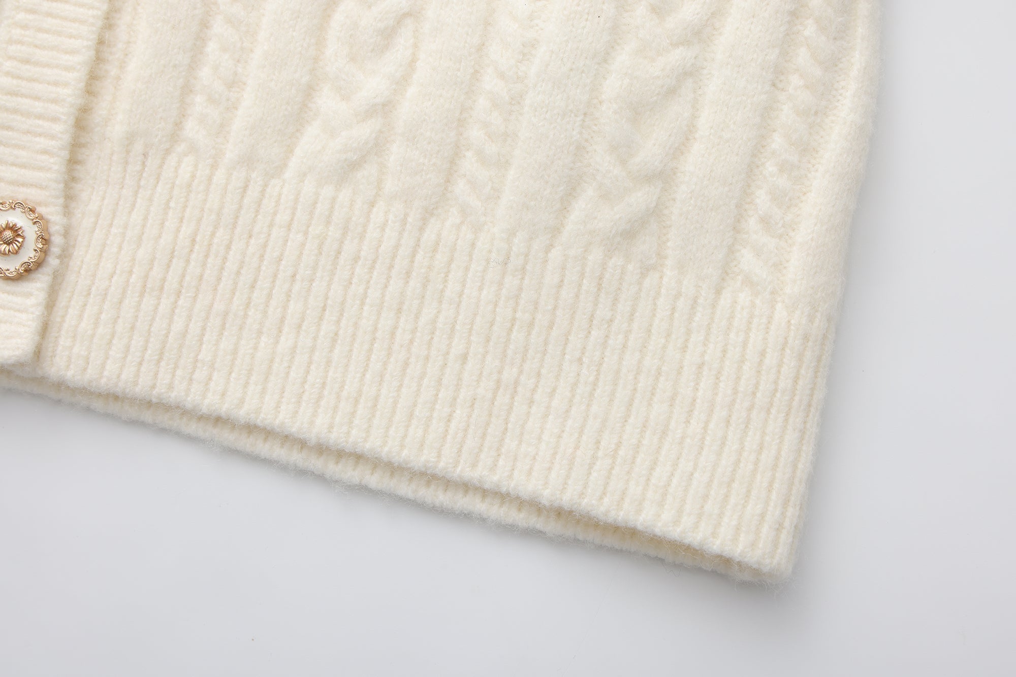 White Iris Pearl Knit Cape Cardigan / Pants