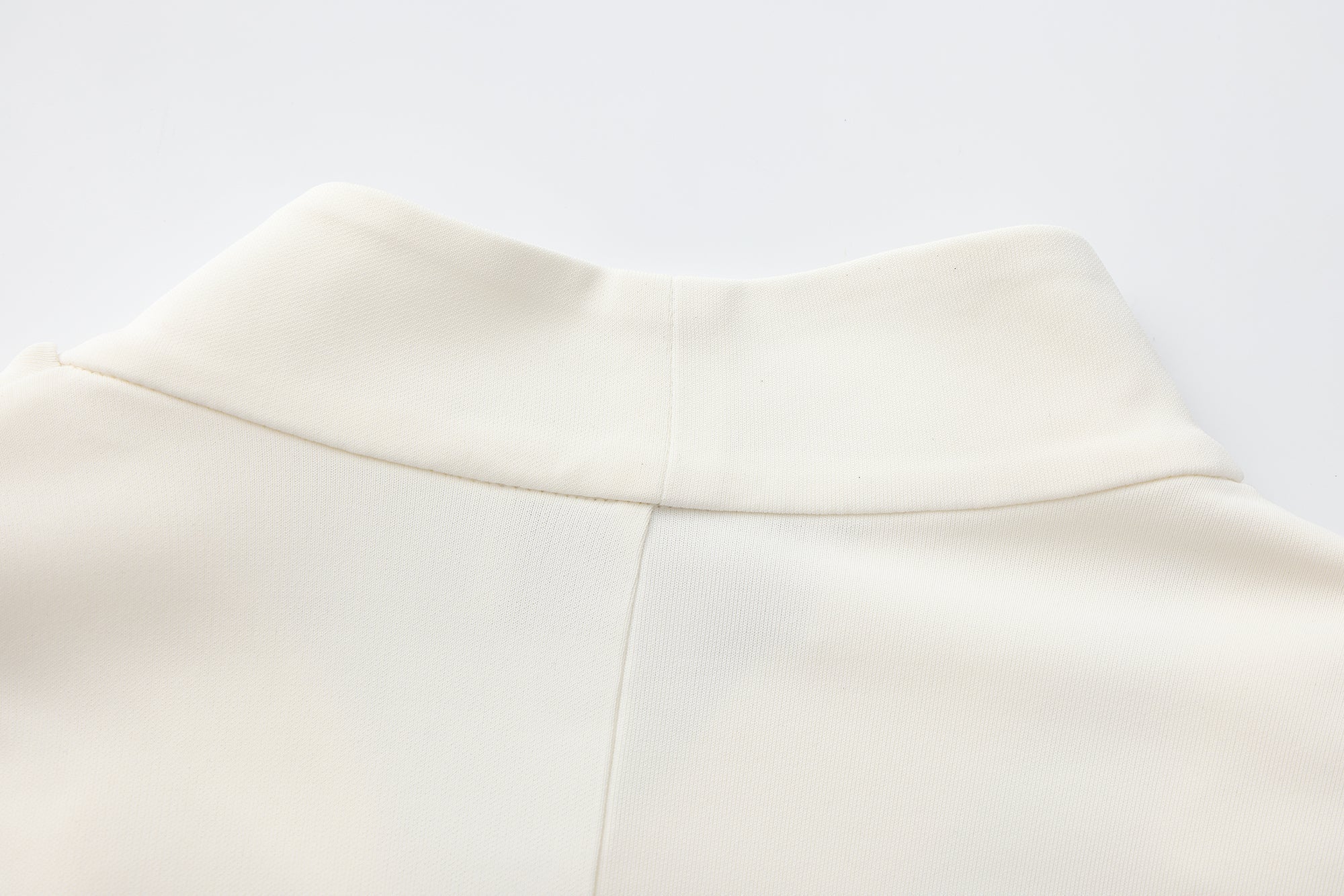 White Cowl Neck Gold Button Ribbon Blouse