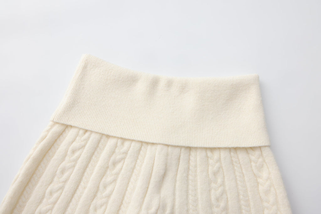 White Iris Pearl Knit Cape Cardigan / Pants