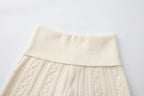 White Iris Pearl Knit Cape Cardigan / Pants