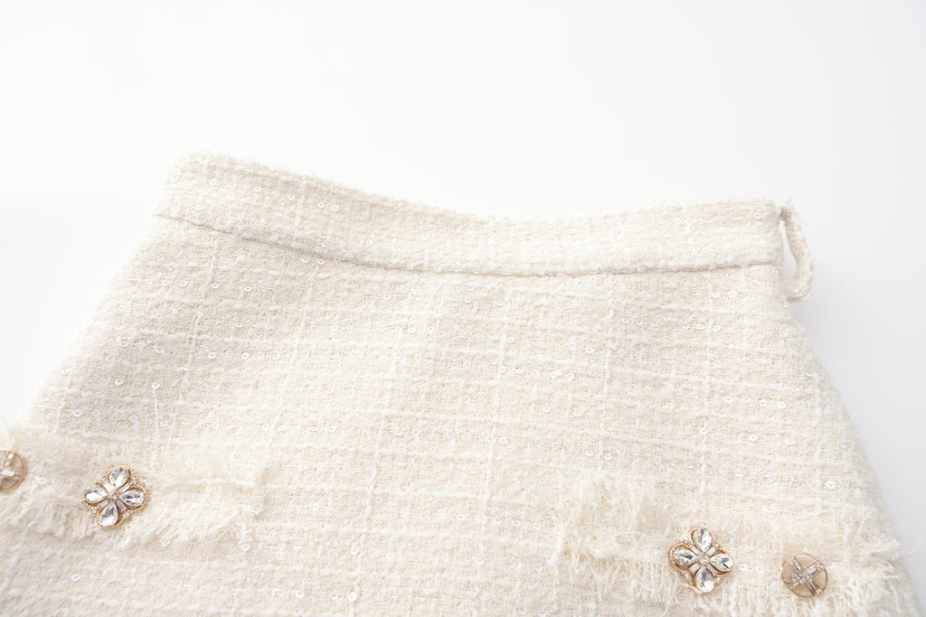 White Tweed Skirt