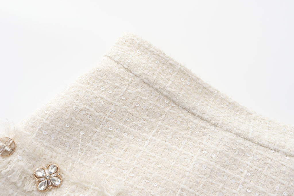 White Tweed Skirt