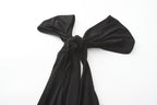 Black Halter Santin Dress