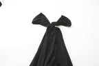 Black Halter Santin Dress