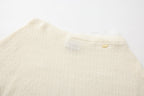 White Lace Panel Shell Knit Cardigan
