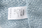 Blue Lace Panel Shell Knit Cardigan