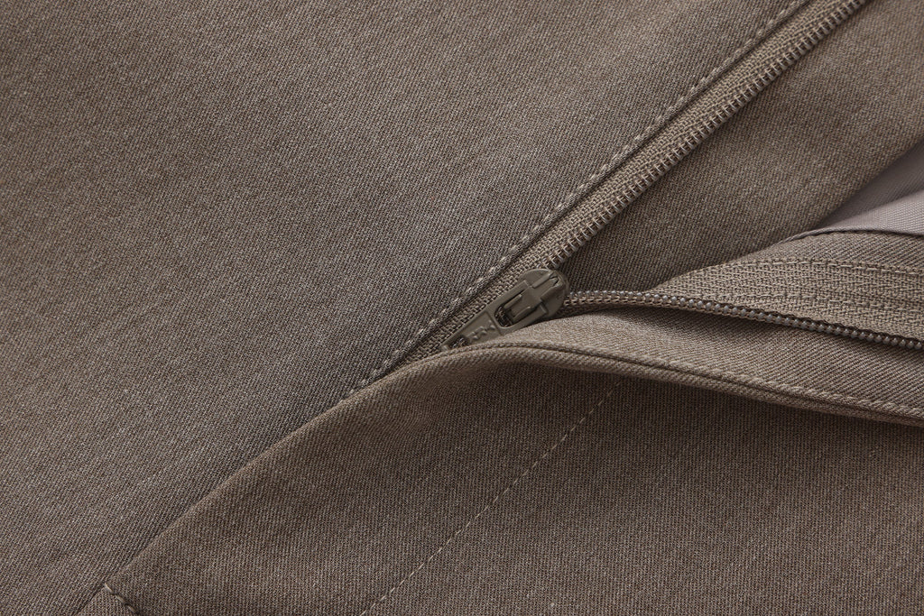 Warm Grey Wide Belt Shorts