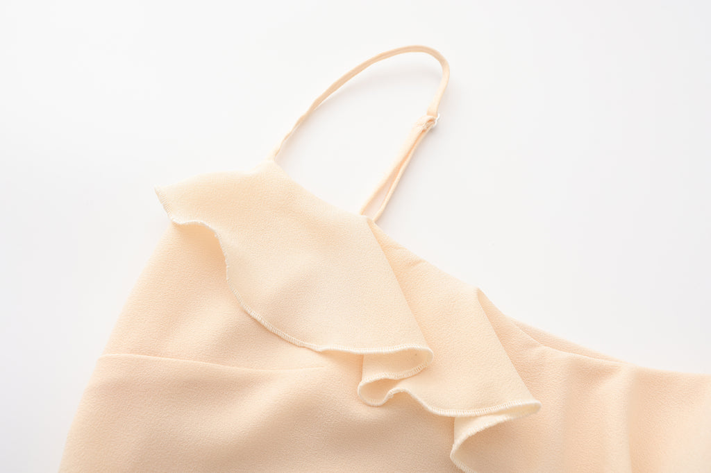 Yellow Slip Lace Chiffon Dress