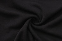Black Off-The-Shoulder Draped Halter Long-Sleeve Top