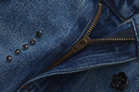 Straight-Leg Beaded Jeans
