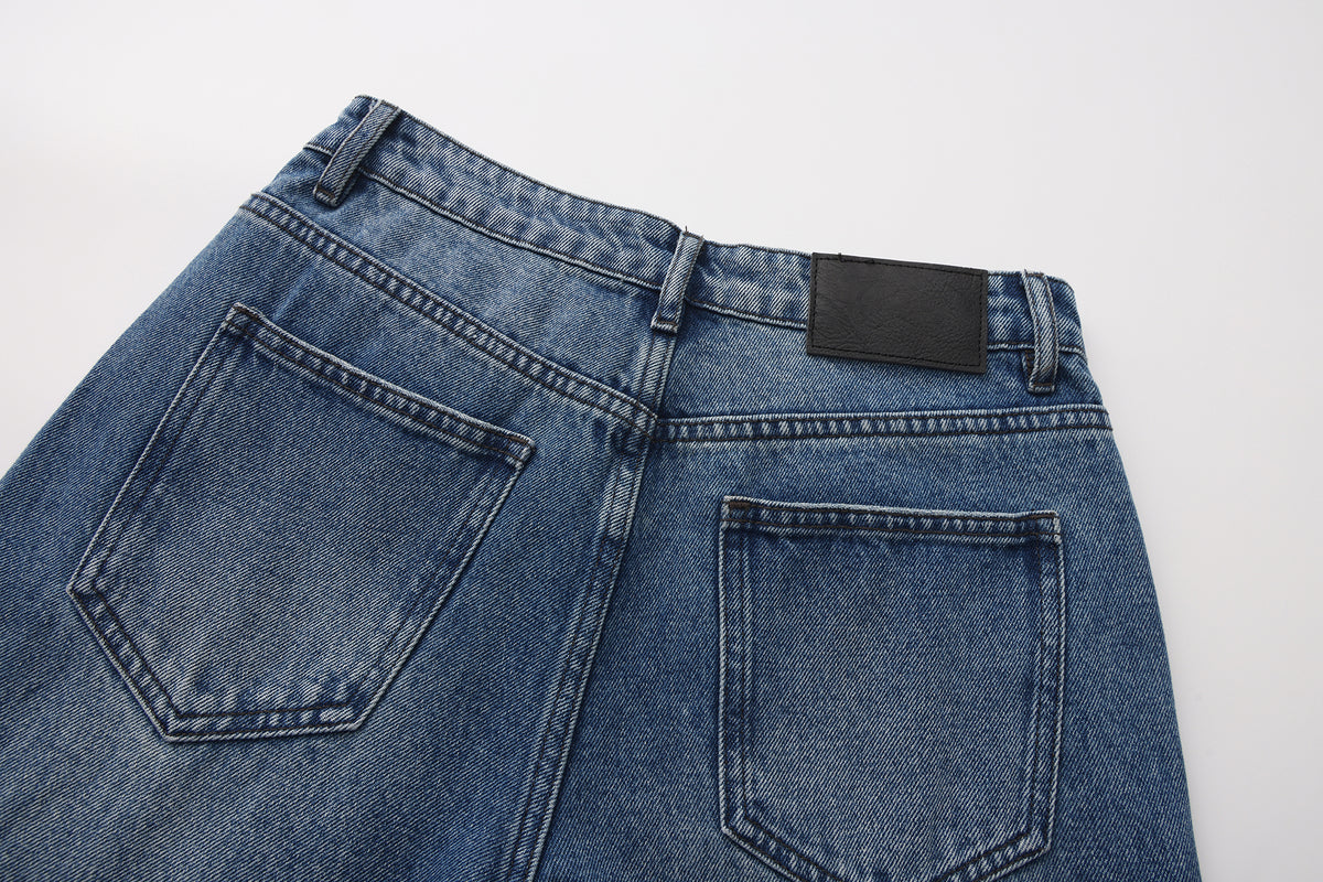 Straight-Leg Beaded Jeans