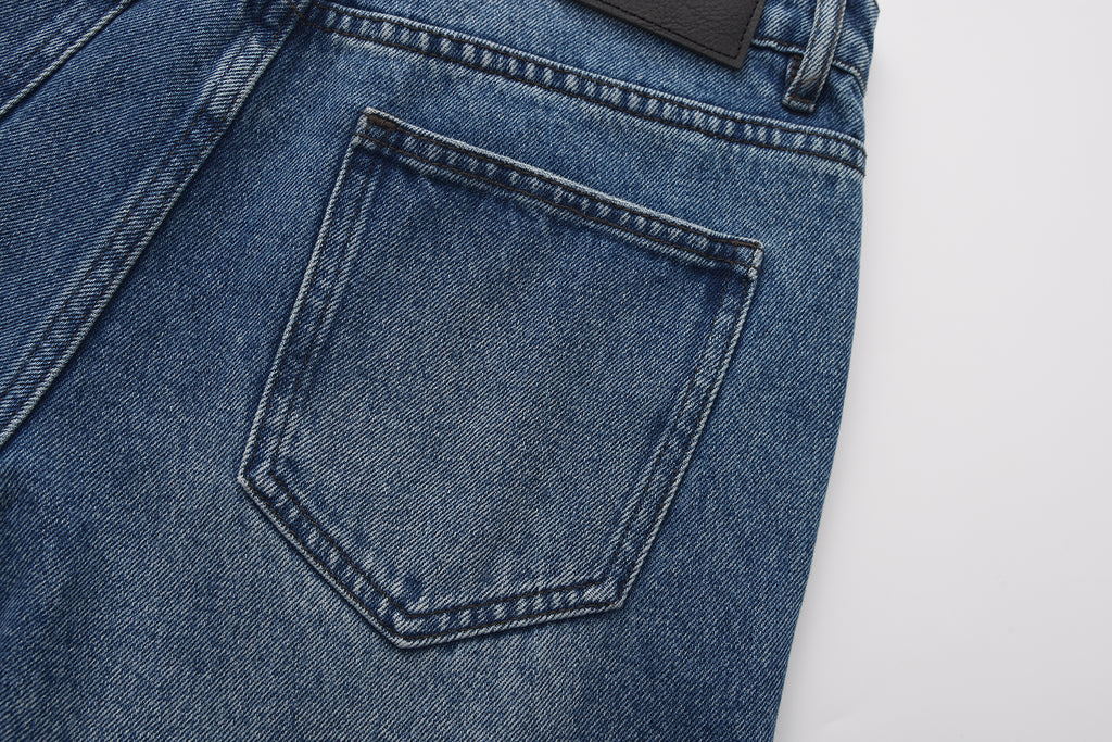 Straight-Leg Beaded Jeans