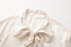 White Satin Ribbon Blouse