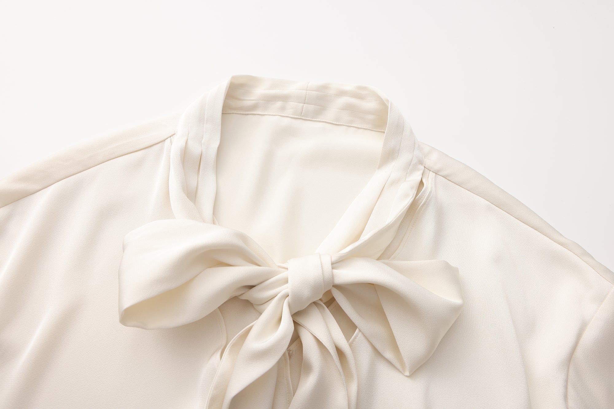 White Satin Ribbon Blouse