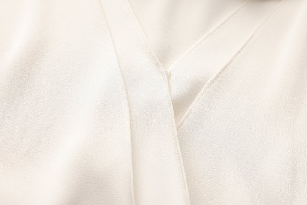 White Satin Ribbon Blouse